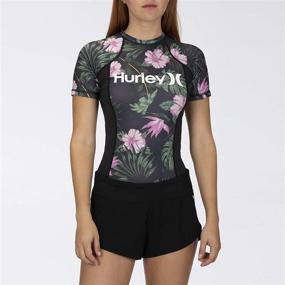 img 2 attached to Stylish Hurley Women's Floral 🌸 Sun Shirt Rashguard with UPF +50 Protection