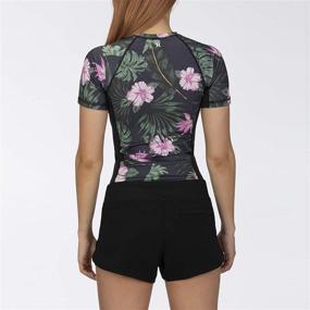 img 1 attached to Stylish Hurley Women's Floral 🌸 Sun Shirt Rashguard with UPF +50 Protection