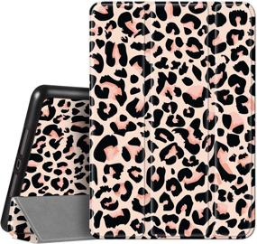 img 4 attached to 🐆 Protective Shockproof Leopard Print Cheetah iPad Case with Pencil Holder for 10.2, 9th 8th 7th Gen - Auto Sleep/Wake