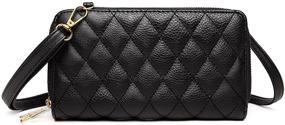 img 4 attached to MCK Quileted Wristlet Crossbody Leather Women's Handbags & Wallets