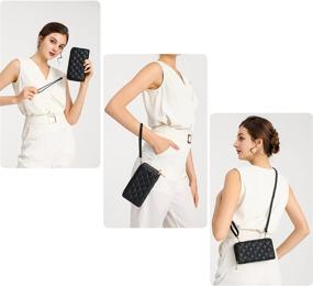 img 3 attached to MCK Quileted Wristlet Crossbody Leather Women's Handbags & Wallets