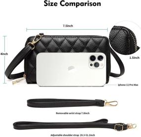 img 2 attached to MCK Quileted Wristlet Crossbody Leather Women's Handbags & Wallets