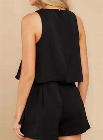 img 3 attached to Dokotoo Women's Fashion Shoulder Sleeveless Jumpsuits - Ideal Clothing for Jumpsuits, Rompers & Overalls