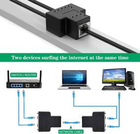 img 2 attached to 🔌 Ethernet Splitter Extender Connector for Enhanced Connectivity