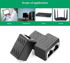 img 1 attached to 🔌 Ethernet Splitter Extender Connector for Enhanced Connectivity