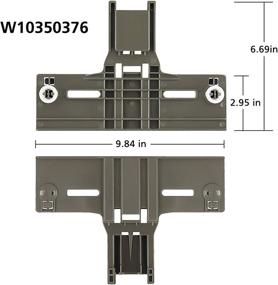 img 3 attached to 🔧 Premium Replacement Dishwasher Parts for Whirlpool Kenmore - W10350376 Top Rack Adjuster, W10195840 Positioner, W10195839 Clip (Pack of 2)