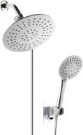 ⛲ gunmin 8.7-inch 3-way rainfall shower head combo, chrome finish (d-1022a) - use rain showerhead and handheld shower separately or together, with adhesive holder and 60-inch hose logo