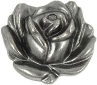 🌹 gray silver 20mm bezelry metal shank buttons with 12 full bloom rose design logo