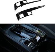 enhance your 10th gen civic: thenice gear boots trims cvt automatic transmission shift panel stickers for honda civic sedan hatchback coupe 2016-2021 (black) logo