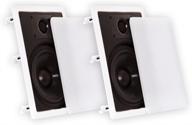 🎭 theater solutions cs8w - white in-wall 8" speakers home theater pair for surround sound logo