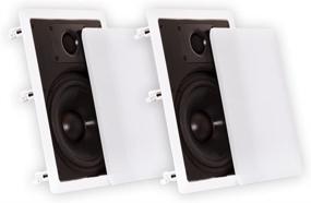 img 4 attached to 🎭 Theater Solutions CS8W - White In-Wall 8" Speakers Home Theater Pair for Surround Sound