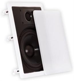 img 2 attached to 🎭 Theater Solutions CS8W - White In-Wall 8" Speakers Home Theater Pair for Surround Sound