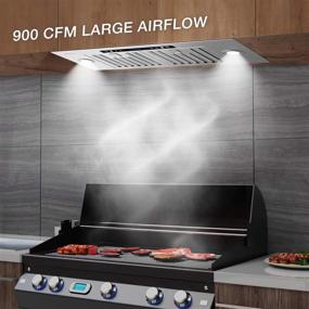 img 3 attached to IKTCH 36 inch Built-in/Insert Range Hood: High-Powered 900 CFM, Stainless Steel Kitchen Vent Hood with Lighting and Baffle Filters