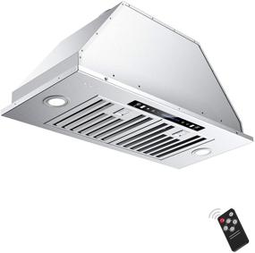 img 4 attached to IKTCH 36 inch Built-in/Insert Range Hood: High-Powered 900 CFM, Stainless Steel Kitchen Vent Hood with Lighting and Baffle Filters