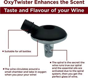 img 3 attached to 🍷 OxyTwister Wine Aerator Pourer: Enhance Wine Taste and Aroma with Leak-Proof Spout and Decanter - The Ultimate Portable Wine Accessory!