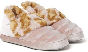 img 3 attached to Dearfoams Unisex Amelia Leopard Slipper Boys' Shoes
