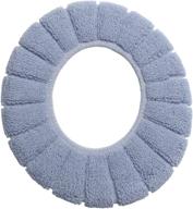 🚽 2 pieces blue stretchable washable cloth toilet seat cover pads for bathroom warmer logo