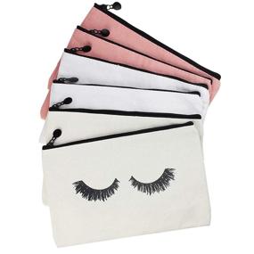 img 4 attached to Pieces Eyelash Pouches Cosmetic Mix 6Pack