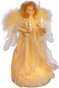 img 4 attached to 🎄 Kurt Adler UL 10-Light Angel Treetop Figurine - 12-Inch Ivory Christmas Decoration