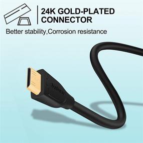 img 2 attached to Anbear Mini HDMI to HDMI Adapter 🔌 Cable: 4K×2K for DSLR Camera, Laptop, and More