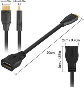 img 1 attached to Anbear Mini HDMI to HDMI Adapter 🔌 Cable: 4K×2K for DSLR Camera, Laptop, and More