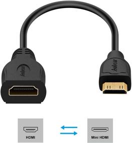 img 3 attached to Anbear Mini HDMI to HDMI Adapter 🔌 Cable: 4K×2K for DSLR Camera, Laptop, and More