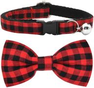 🐱 csspet cat collar bow tie with bell - fashionable and unique design, choose from 16 styles - kitty safety buckle logo