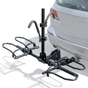 img 4 attached to 🚴 2-Bike Platform Style Hitch Mount Bike Rack by Leader Accessories - Foldable Tray Style Bicycle Carrier Racks for Cars, Trucks, SUVs, and Minivans with 2" Hitch Receiver