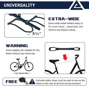 img 3 attached to 🚴 2-Bike Platform Style Hitch Mount Bike Rack by Leader Accessories - Foldable Tray Style Bicycle Carrier Racks for Cars, Trucks, SUVs, and Minivans with 2" Hitch Receiver