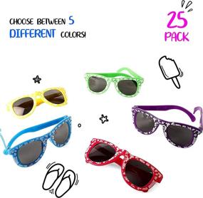 img 2 attached to 25-Pack Bulk Kids Hibiscus UV Protected Sunglasses - Perfect Luau & Pool Party Favors