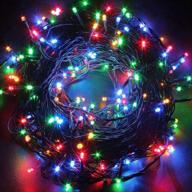 66ft multicolor fairy string lights - twinkle star 200 led christmas lights with 8 lighting modes for indoor outdoor christmas tree garden wedding party decoration - mini plug-in string lights логотип