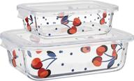 🍒 chic and nostalgic: kate spade vintage cherry dot 4-piece rectangular storage set - multi, 2.95 lb логотип