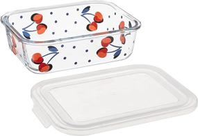 img 1 attached to 🍒 Chic and Nostalgic: KATE SPADE Vintage Cherry Dot 4-Piece Rectangular Storage Set - Multi, 2.95 LB