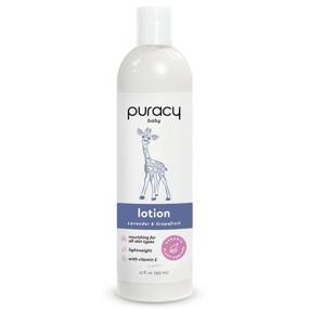 img 4 attached to 👶 Puracy Baby Lotion, Organic Moisturizer for Infants & Newborns, Lavender & Grapefruit scented, Sensitive Skin Care, 12 Ounce