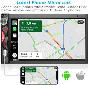 img 2 attached to Передовая автомобильная стереосистема с двойным DIN: Apple CarPlay, Bluetooth, отражение телефона, сенсорный экран 7 дюймов и многое другое!