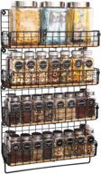 🧺 organize your kitchen with the x-cosrack wall mounted spice rack and towel hanger - 4 tier hanging seasoning jar storage rack for a stylish and functional space logo