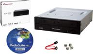 📀 pioneer bdr-2212 16x internal blu-ray writer drive bundle with cyberlink burning software, sata cable, and mounting screws - cd dvd bd dl bdxl disc burning capability logo