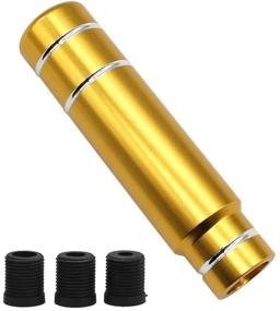 img 4 attached to 🚗 JDM Style Weighted Aluminum Gear Shift Knob for Automatic and Manual Vehicles - Gold (Includes Adapters M8 M10 M12 x 1.25mm)