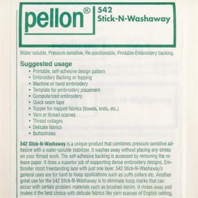 img 1 attached to 🧵 Pellon 542 Stick-N-Washaway Water Soluble Stabilizer - White: Unbeatable Solution for Clean and Residue-Free Embroidery and Sewing Projects