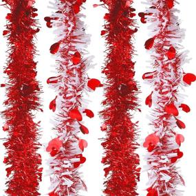 img 2 attached to 💖 Add Sparkle to Your Valentine's Day with Boao 66 Feet Heart Tinsel Garland – Perfect for Weddings and Decorations!