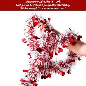 img 3 attached to 💖 Add Sparkle to Your Valentine's Day with Boao 66 Feet Heart Tinsel Garland – Perfect for Weddings and Decorations!