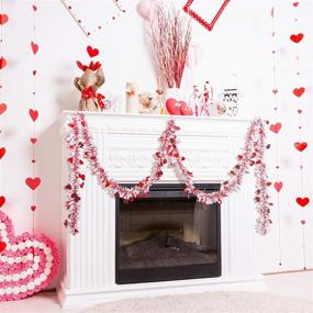 img 1 attached to 💖 Add Sparkle to Your Valentine's Day with Boao 66 Feet Heart Tinsel Garland – Perfect for Weddings and Decorations!