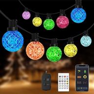 16-ft ohmaker g40 led globe fairy lights - usb plug bluetooth smart remote app control, multi modes. twinkle lights for outdoor indoor, party, christmas decoration. логотип