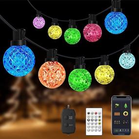 img 4 attached to 16-Ft OHmaker G40 LED Globe Fairy Lights - USB Plug Bluetooth Smart Remote App Control, Multi Modes. Twinkle Lights for Outdoor Indoor, Party, Christmas Decoration.