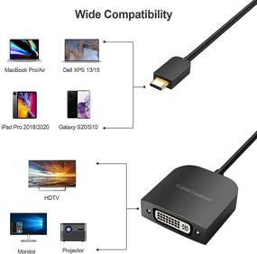 img 1 attached to 💻 High-Resolution USB-C to DVI Adapter 1080P@60Hz by CableCreation - Compatible with MacBook Pro/Air 2020 2019, iPad Pro 2020/2018, Surface Book 2, XPS 15 13, Galaxy S20 S10