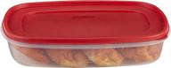 🔴 rubbermaid easy find lids 1.5 gallon food storage container - racer red | efficient storage solution logo