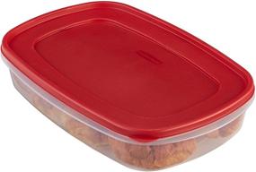 img 1 attached to 🔴 Rubbermaid Easy Find Lids 1.5 Gallon Food Storage Container - Racer Red | Efficient Storage Solution