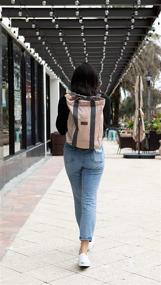 img 3 attached to Dejaroo Canvas Travel Laptop Backpack For Women Backpacks