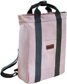 img 4 attached to Dejaroo Canvas Travel Laptop Backpack For Women Backpacks