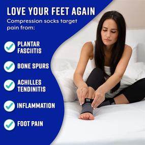 img 2 attached to 🧦 Bitly Plantar Fasciitis Compression Socks for Women & Men - Ultimate Ankle Support and Heel Pain Relief